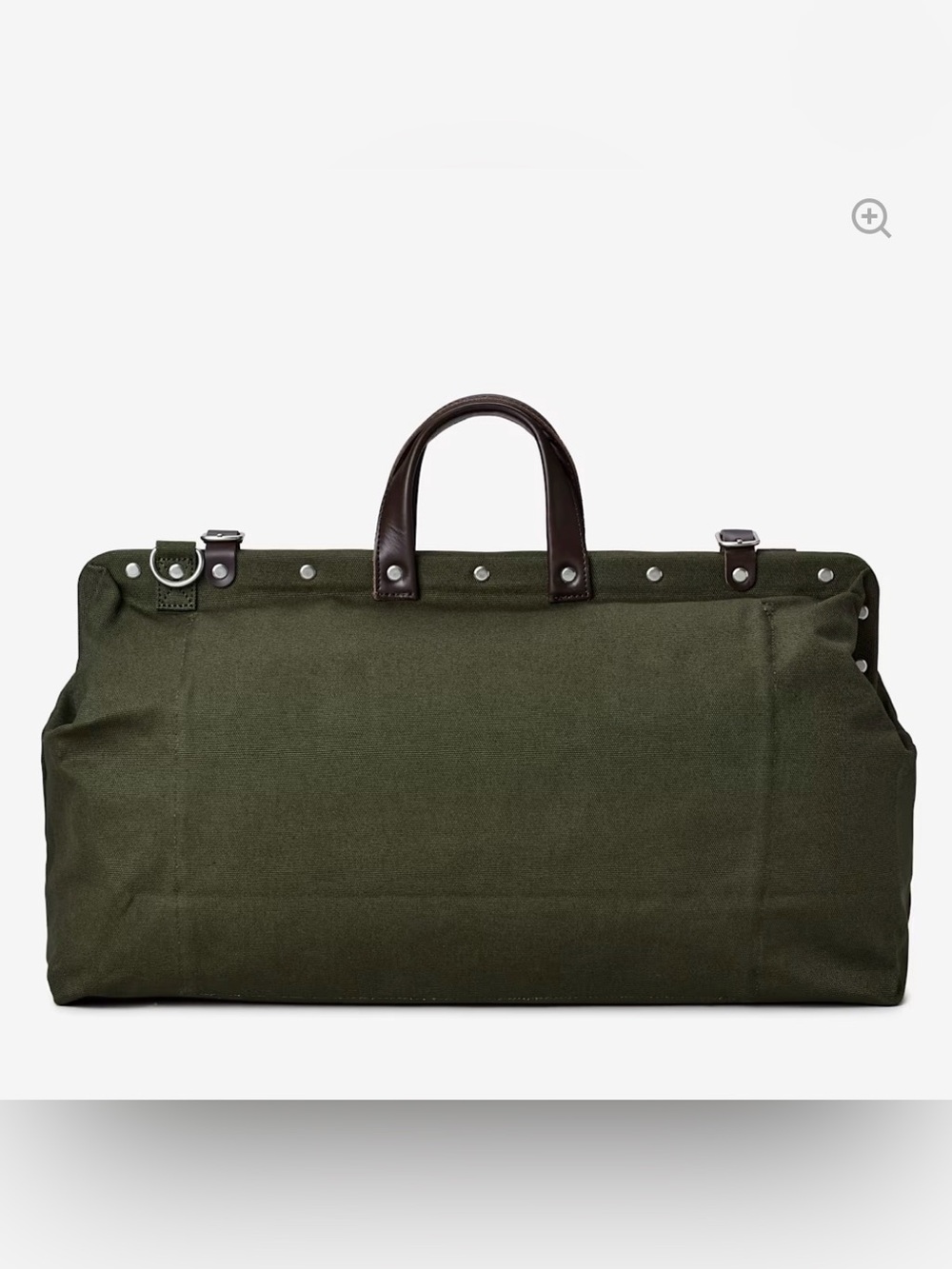 Canvas Weekender Bag with Leather Handles - Olive - Line of Trade - Bespoke Post